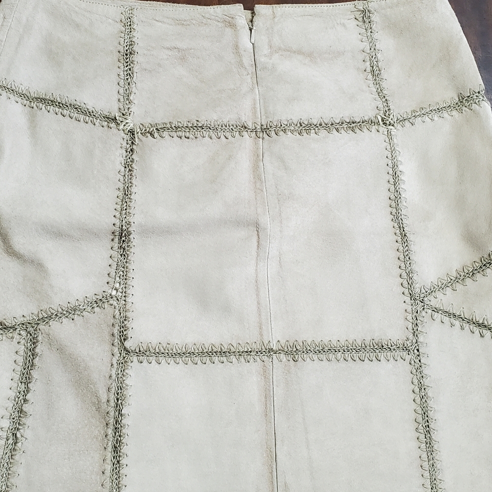 Inc Shell Genuine Leather Size 8 Skirt View 4